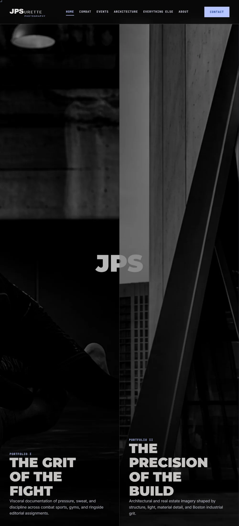 Miniature tall preview of the JPS Surette Photography homepage